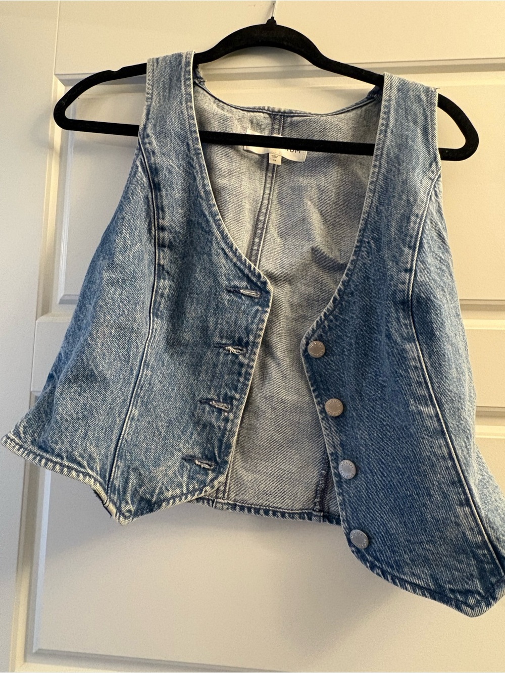 Denim Forum  Denim Crop Vest Top